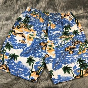 Vintage 80s Treasure Island Beach Shorts
